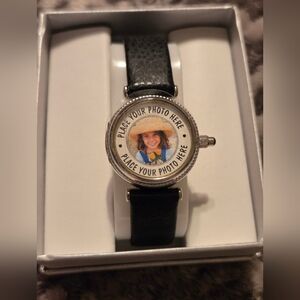 Customizable Photo Black Band Watch